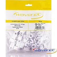 Wavenet 6EKSJWH-25PK Cat6 Jack Sdj Series White 25 Pack