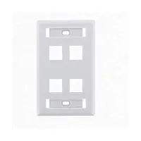 Wavenet FPW4PWH-25PK Faceplate Id Window 4 Port White 25Pk