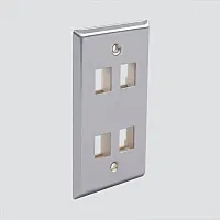 Wavenet SSFP-04P 4 Port Single Gang Stainless Plate