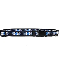 Little Earth Productions Carolina Panthers Argyle Nylon Collar - Medium
