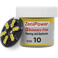 Zenipower Scissors-Free Hearing Aid Batteries | Size 10 (60 Pack) Zp-10Bcr-60
