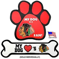 All Star Dogs Chicago Blackhawks Car Magnets - Bone