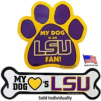 All Star Dogs LSU Tigers Car Magnets - Bone