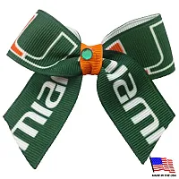 All Star Dogs Miami Hurricanes Pet Hair Bow