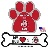 All Star Dogs Ohio State Buckeyes Car Magnets - Bone