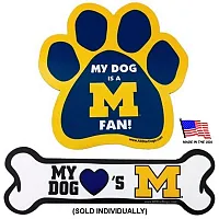 All Star Dogs Michigan Wolverines Car Magnets - Bone
