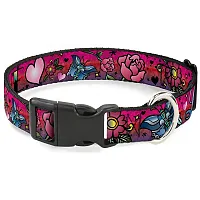 Buckle-Down Buckle-Down Love Love Pink Pet Collar - Large