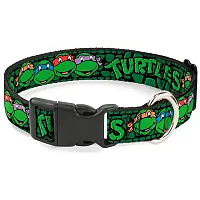 Buckle-Down Buckle-Down Classic TMNT Group Faces Pet Collar - Medium