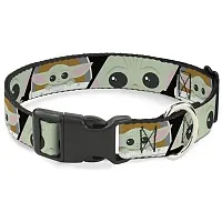 Buckle-Down Star Wars The Mandalorian The Child Chibi Face Pet Collar - Medium