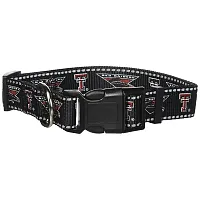 Pet Goods Manufacturing Texas Tech Red Raiders Pet Reflective Nylon Collar - Sm