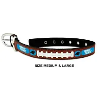 GameWear Carolina Panthers Leather Football Collar - Small