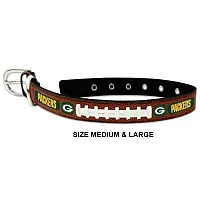 GameWear Green Bay Packers Leather Football Collar - Small