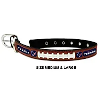 GameWear Houston Texans Leather Football Collar - Medium