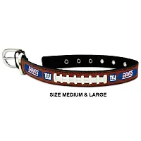 GameWear New York Giants Leather Football Collar - Medium