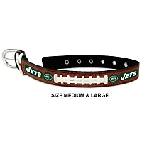 GameWear New York Jets Leather Football Collar - Medium