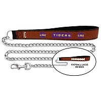 GameWear LSU Tigers Leather and Chain Leash - Large