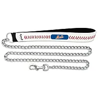 GameWear New York Mets Leather Baseball Seam Leash - Medium
