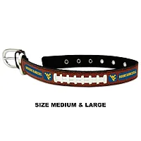 GameWear WV Mountaineers Classic Leather Football Collar - SM
