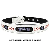 GameWear Colorado Rockies Classic Leather Baseball Collar - Toy