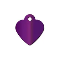 Hillman Group Small Standard Heart ID Tag - Purple