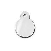 Hillman Group Small Polished Circle ID Tag - Chrome