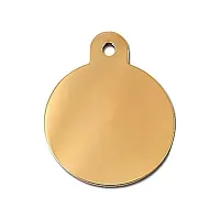 Hillman Group Large Polished Circle ID Tag - Gold