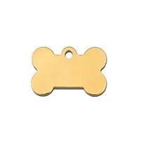 Hillman Group Small Polished Bone ID Tag - Gold