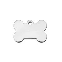 Hillman Group Small Polished Bone ID Tag - Chrome