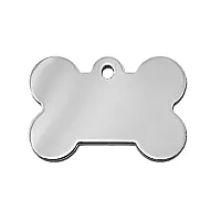 Hillman Group Large Polished Bone ID Tag - Chrome