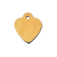 Hillman Group Small Polished Heart ID Tag - Gold