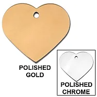 Hillman Group Large Polished Heart ID Tag - Gold