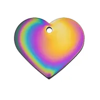 Hillman Group Polished Rainbow Heart ID Tag