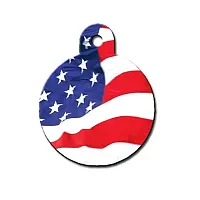 Hillman Group USA Flag Circle ID Tag