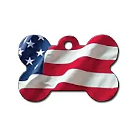 Hillman Group USA Flag Bone ID Tag