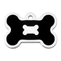 Hillman Group Large Epoxy Filled Bone ID Tag - Black