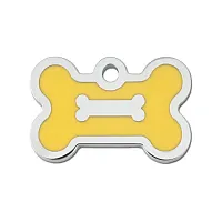 Hillman Group Small Epoxy Filled Bone ID Tag - Yellow