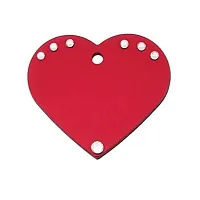 Hillman Group Large Studded Swarovski Crystal Heart ID Tag - Red