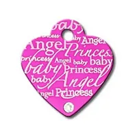 Hillman Group Diva Laser-Etched Small Heart ID Tag