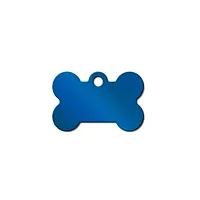 Hillman Group Polished Blue Small Bone ID Tag