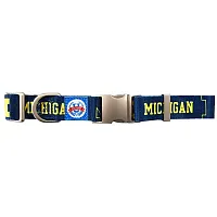 Little Earth Productions Michigan Wolverines Premium Pet Nylon Collar - Large