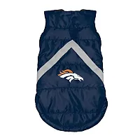 Little Earth Productions Denver Broncos Pet Puffer Vest - Teacup