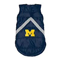Little Earth Productions Michigan Wolverines Pet Puffer Vest - Teacup