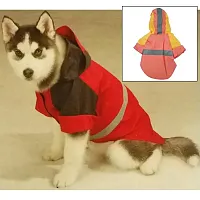 Pet Edge Casual Canine Hooded Storm Pet Jacket - Racer Red-XS