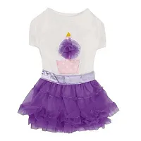 Pet Edge Chiffon Cupcake Tee And Skirt Set - Small