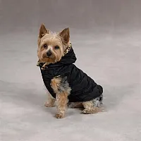 Pet Edge Gold Print Leopard Vest - Red - X Large