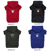 Pet Edge Hooded Dog Sports Sweatshirt - Small - Football