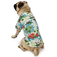 Pet Edge Casual Canine Hawaiian Breeze Camp Pet Shirt - S/M