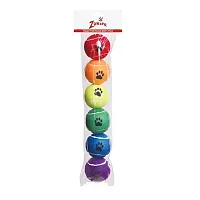 Pet Edge Zanies Puppy Pride Tennis Ball - 6-pc Variety Pack