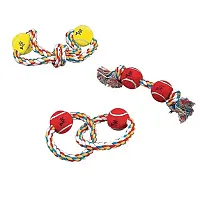 Pet Edge Rope & Tennis Ball Toys - Figure 8 (15&quot;)