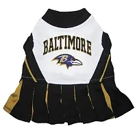 Pets First Baltimore Ravens Cheerleader Dog Dress - Small